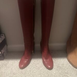 Women's Burgundy Knee-High Boots
